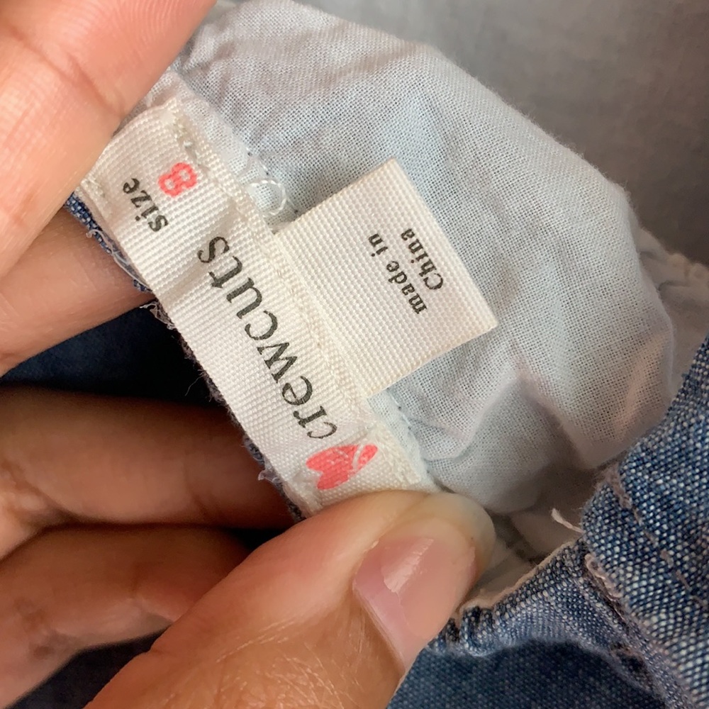 CREWCUTS KIDS RUFFLE CHAMBRAY TOP (8) - Picture 8 of 12